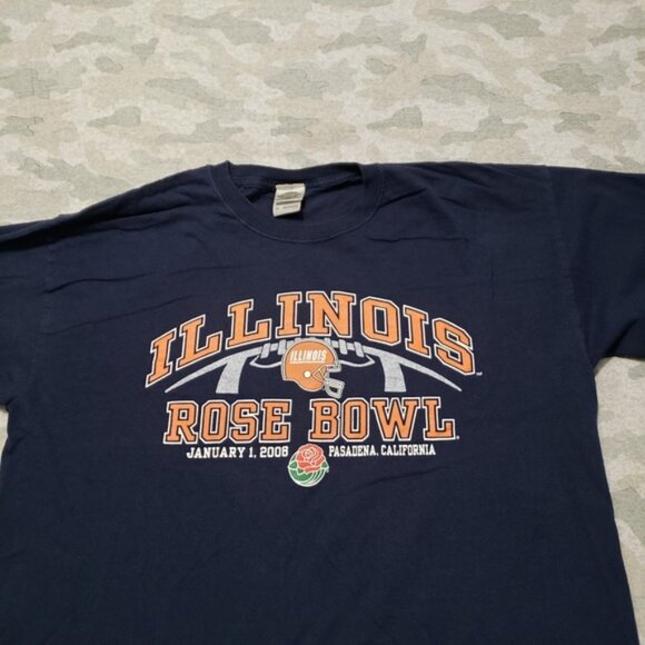 Illinois Rose Bowl Shirt Mens XL Blue Campus Colors Pullover Long Sleeve - Picture 3 of 5